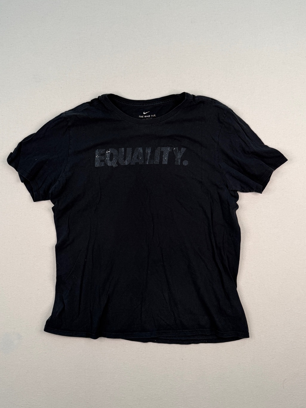 Nike Equality Black Graphic T-Shirt Minimal Streetwear Tee Size L
